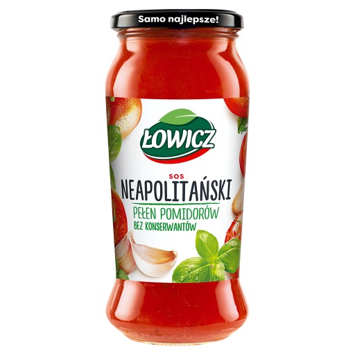 Łowicz neapolská omáčka s bazalkou a oreganom 500g