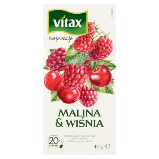 Vitax Čaj Malina Čerešňa 20tb
