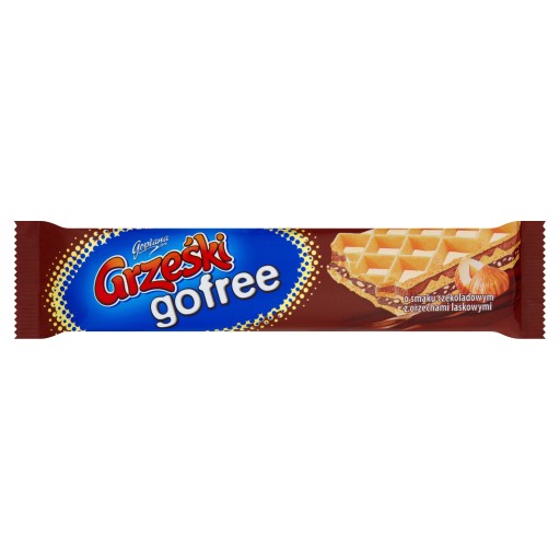 Grześki gofree Vafle s príchuťou čokolády a lieskových orieškov 33 g
