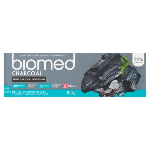 Biomed zubná pasta 100G drevené uhlie s uhlím