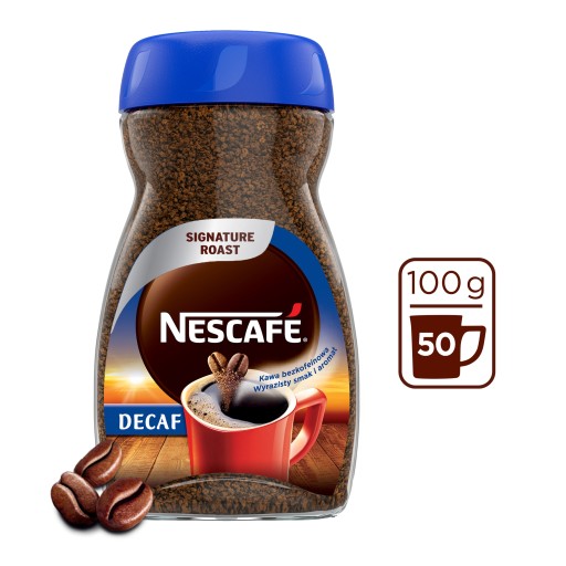 Nescafé Bezkofeínová instantná káva bez kofeínu 100g