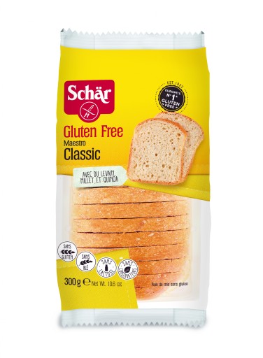 Schär Maestro Classic Bezlepkový biely chlieb, krájaný, 300 g, 12 kusov