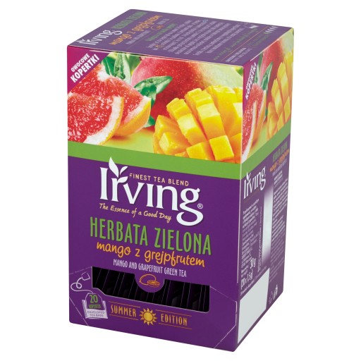 Irving mango a grapefruit expresný zelený čaj 20 šálok. 30 g