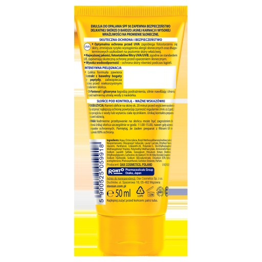 Dax Sun Opaľovacia emulzia 50 SPF 50 ml