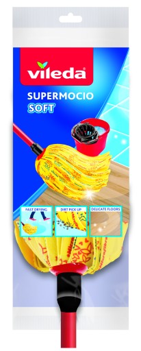 Vložka Vileda do mopu Super Mocio Soft, PRUHOVANÁ, ŽLTÁ