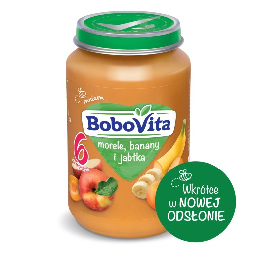 Jablkovo-marhuľovo-banánový dezert Bobovita 190 g