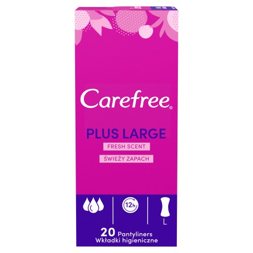 Carefree Plus Large Fresh Scent hygienické vložky - svieža vôňa 1 balenie-20
