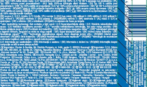 Vždy hygienické vložky s krídelkami, 7 ks.