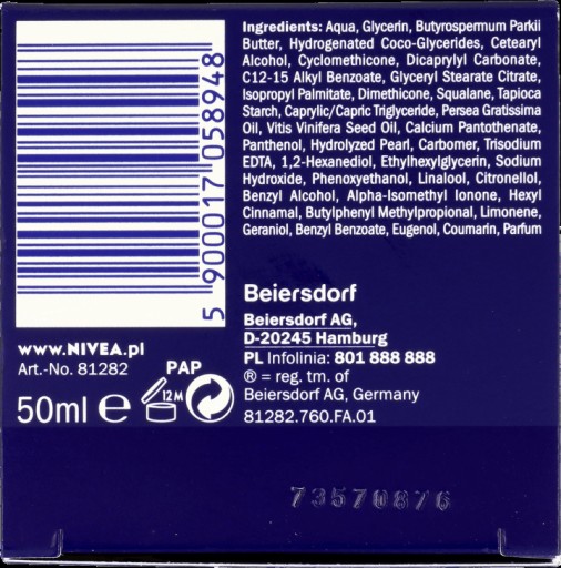 NIVEA Nočný krém proti vráskam 55+ 50ml