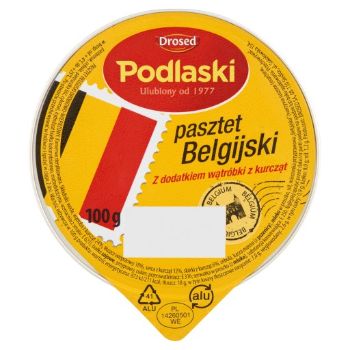 Podlaski Drosed Sandwiches of the World Belgická smotanová paštéta 100 g