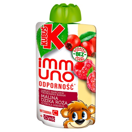 Kubuś Immuno Immunity Mousse Malina Divoká ruža 100 g