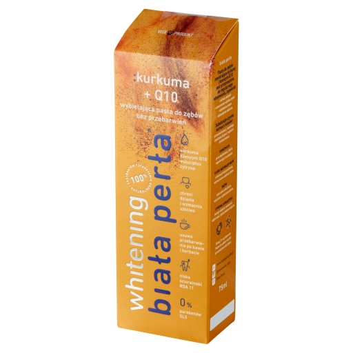 BIELA PERLA KURKUMA + zubná pasta Q10