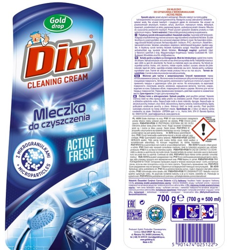 DIX 500ML AKTÍVNE ČERSTVÉ ČISTIACE MLIEKO x2