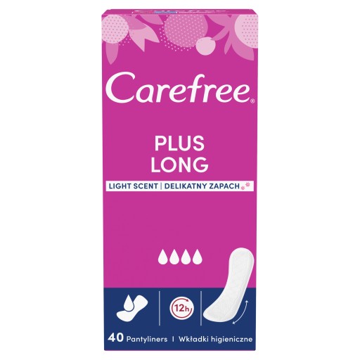 Carefree Plus Long Light Scent hygienické vložky 40 ks.