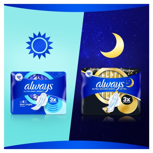 Vždy ultra 3 hygienické vložky s krídelkami 14 ks.