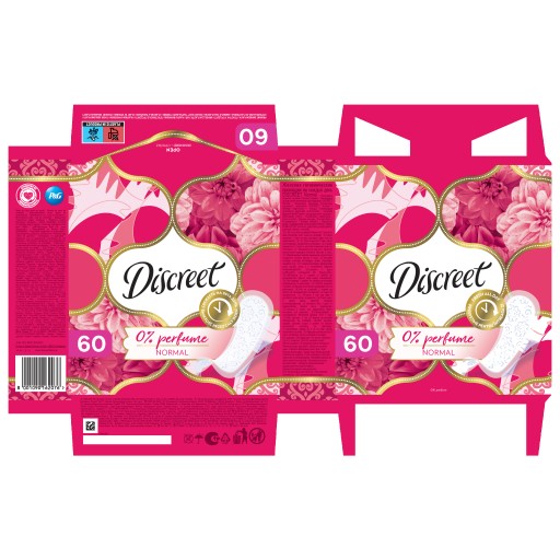 Diskrétne hygienické vložky Normal bez zápachu 60 kusov