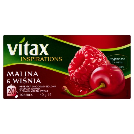 Vitax Čaj Malina Čerešňa 20tb
