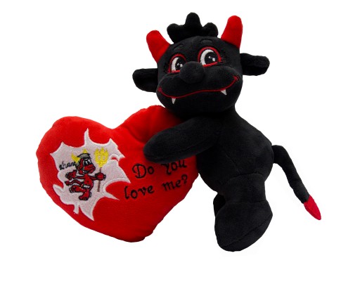 Čert so srdcom červený 20 cm VALENTÍN 56114