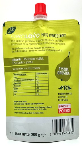 Owolovo hrušková pena 200 g