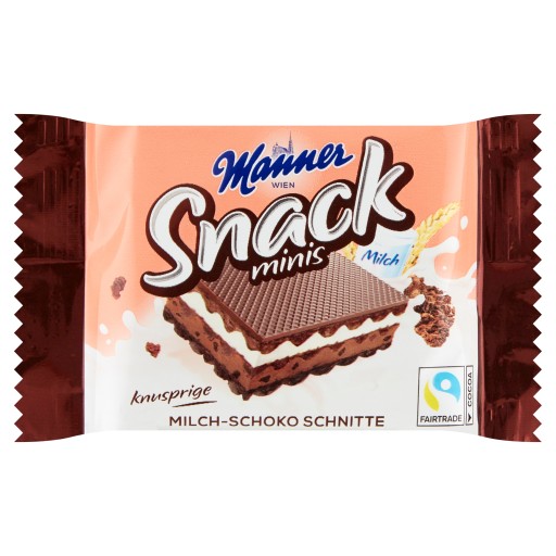 Oblátkový snack minis mlieko a čokoláda 5*25g