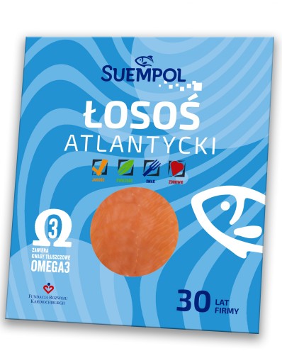 STUDENÝ ÚDENÝ ATLANTICKÝ LOSOS PLÁTKY 100g SUEMPOL