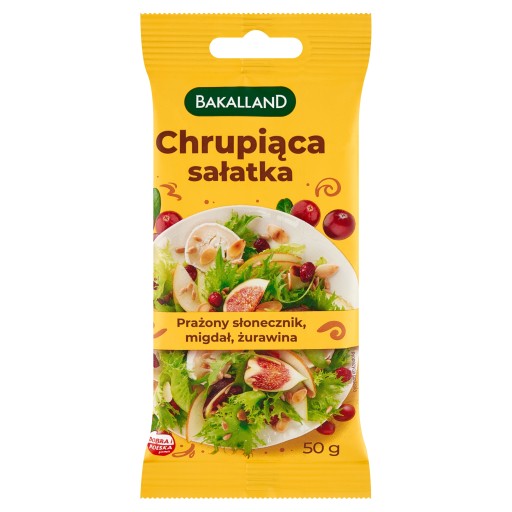 Chrumkavý Bakalland šalát 50g pražené slnečnicové semienka mandľové brusnice