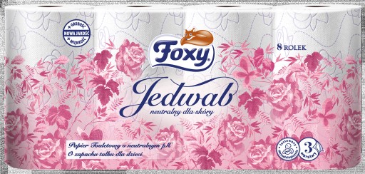 Celulózový toaletný papier 3w biely Foxy Silk (8)