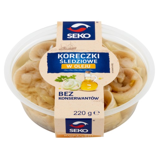 Sleďové zátky v oleji 220g seko