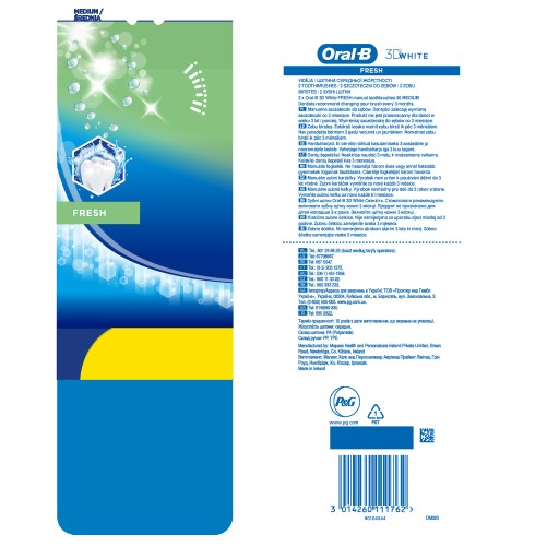 Zubná kefka Oral-B 3D White Fresh Duo Pack Medium