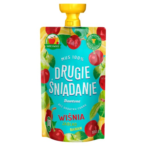 DRUHÉ RAŇAJKOVÉ MUŠA 100% VIŠŇOVÉ JABLKO BANÁN 100G