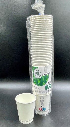Biely papierový pohár 250 ml 50 ks Nápoje na kávu