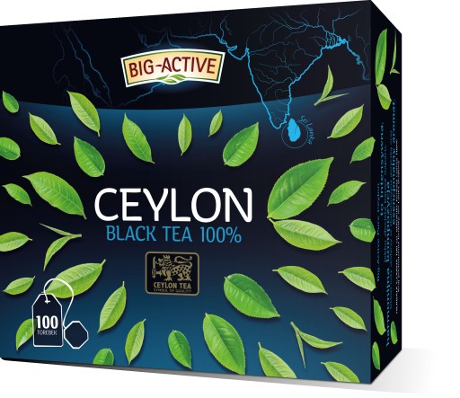 Čierny čaj v Big-Active Ceylon vrecúškach, 100 ks