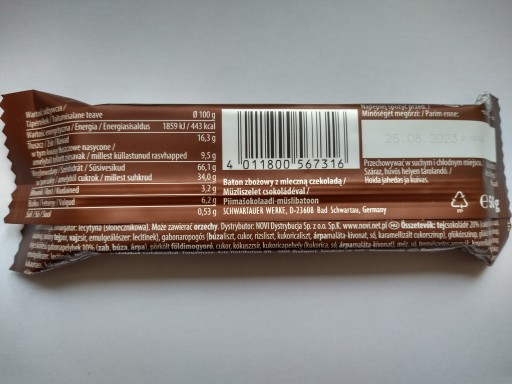 novembrová tyčinka mliečna čokoláda 50g
