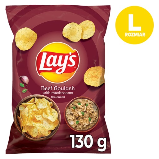 Lay's Lays Crisps hovädzí guláš s hubami 130 g