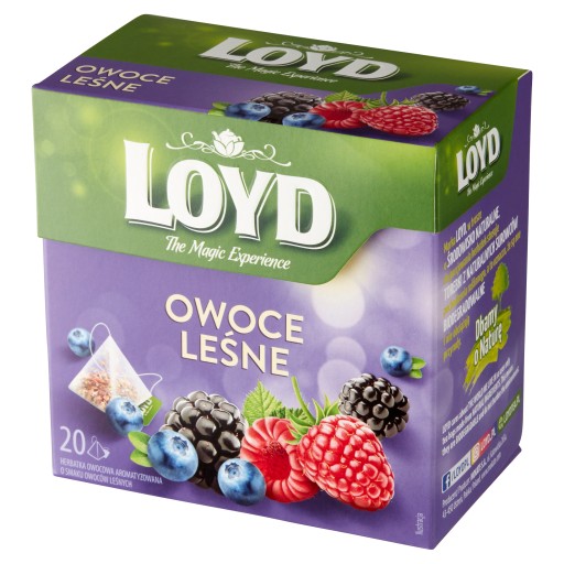 Ovocný čaj v pyramídach Loyd lesné plody 20 ks