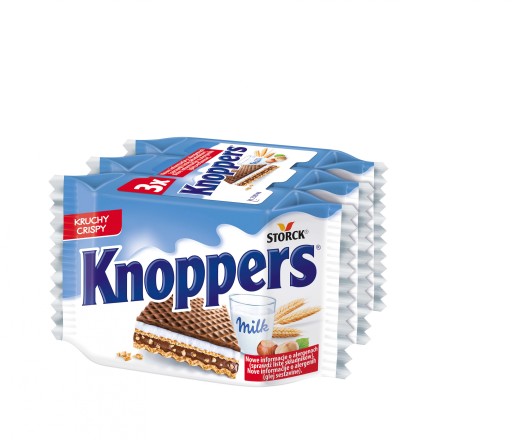 Storck Knoppers Vafle oriešková tyčinka Kakao so smotanovými oblátkami 3x25g 75g