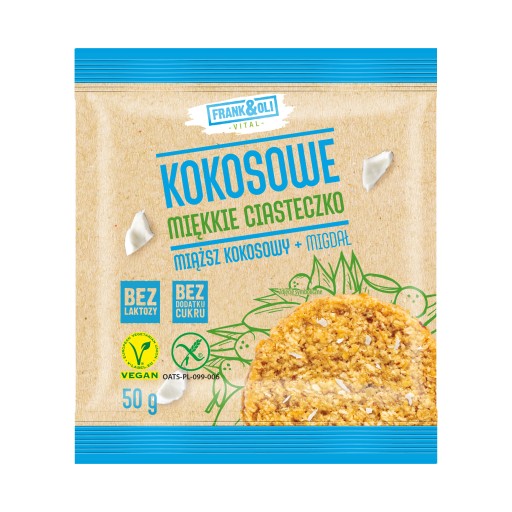 Kokosové sušienky s mandľami 50g - Frank&Oli