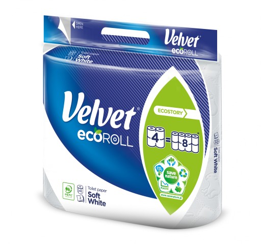 Velvet ecoRoll Jemne biely toaletný papier 4