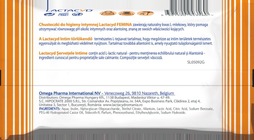 LACTACYD Utierky na intímnu hygienu 15 ks