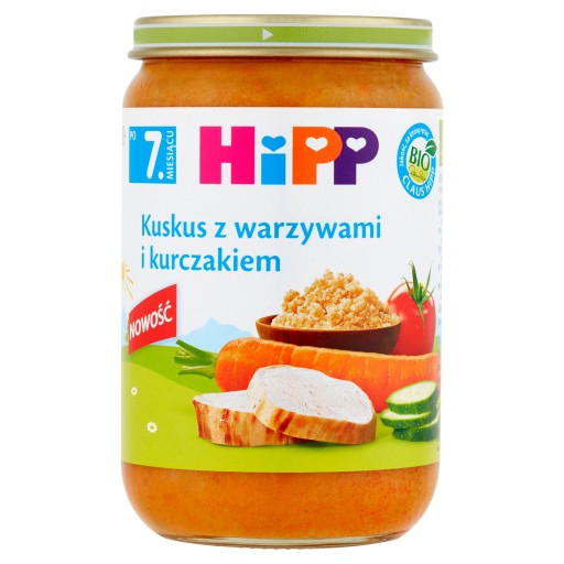 HiPP BIO Kuskus so zeleninou a kuracím mäsom po 7. mesiaci 220 g