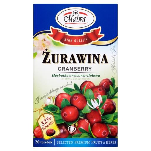 Malwa ovocný čaj Brusnica 20 ks