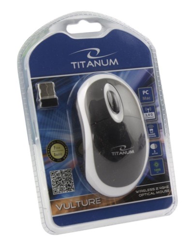 Bezdrôtová 3D myš TITANUM Vulture, biela