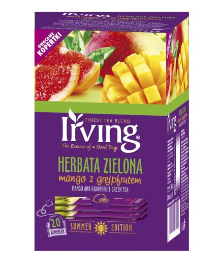 Irving mango a grapefruit expresný zelený čaj 20 šálok. 30 g
