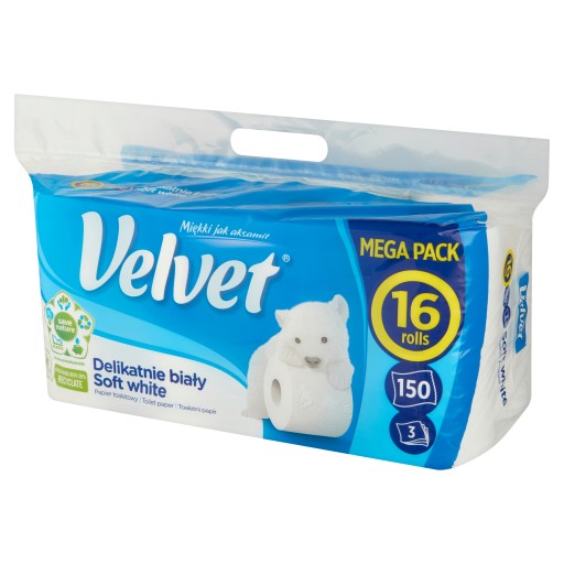 VELVET jemný biely toaletný papier 16