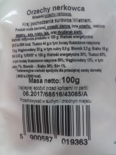 Atl. Kešu orechy 100g