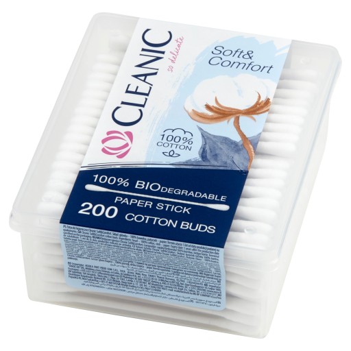 Vatové tyčinky Cleanic Soft&Comfort 200 ks.