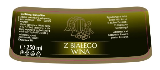 Develey biely vínny ocot 250 ml