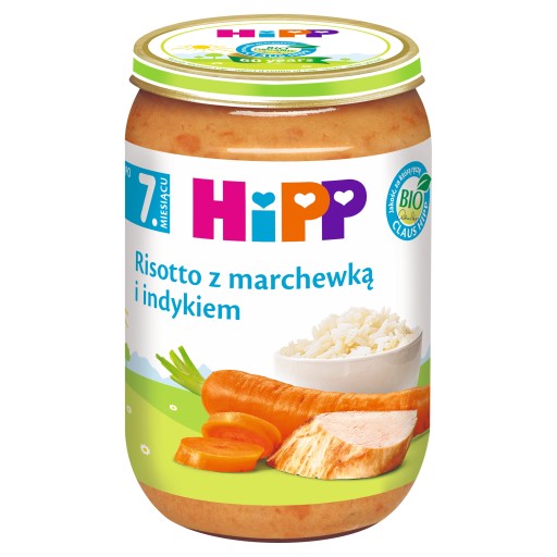 HiPP Rizoto s mrkvou a bio morčacím mäsom, 220g