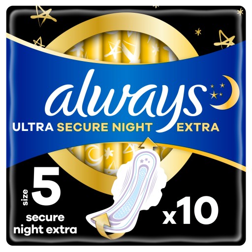 Always Ultra nočné vložky Protect Plus DUO 10 ks