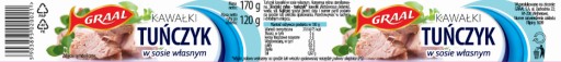 Kúsky tuniaka grálskeho vo vlastnej omáčke 170 g